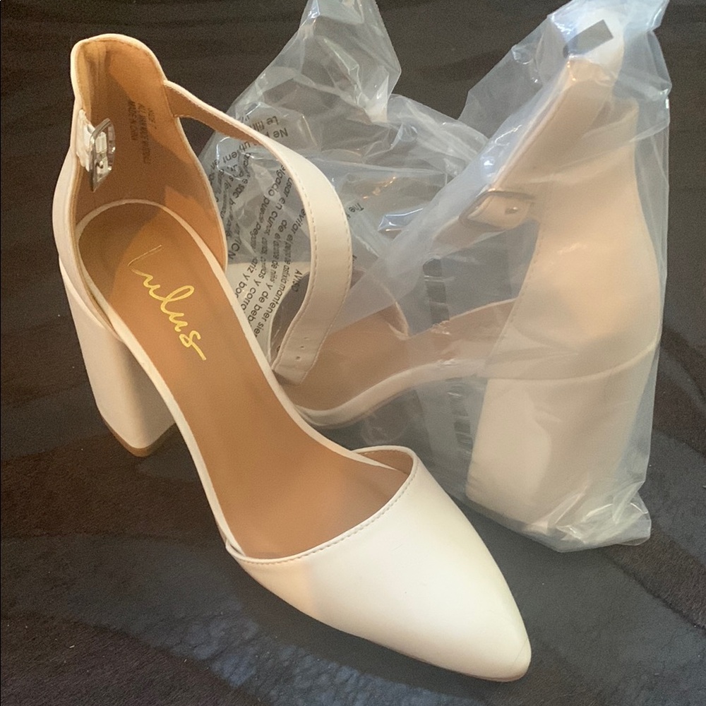 Lulu's Women's White Heels